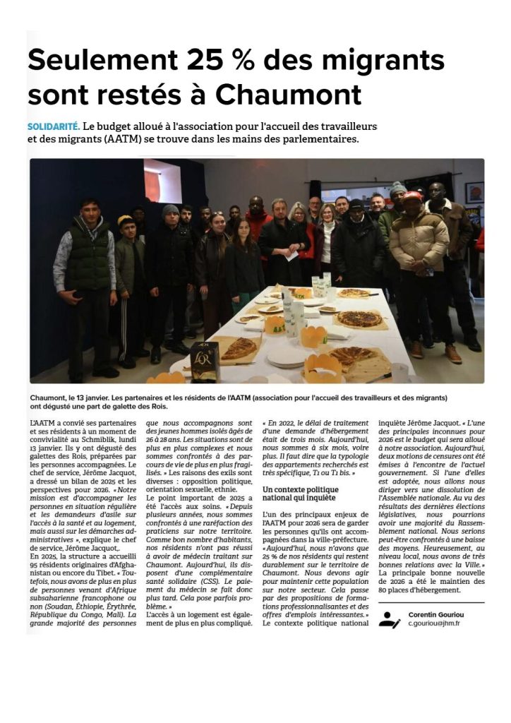 Seulement 25% des migrants sont restés à Chaumont